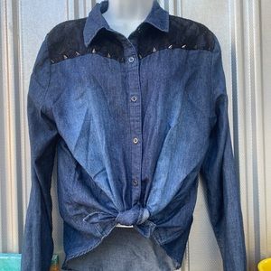 Fun Chambray Blouse by Pretty Rebellious